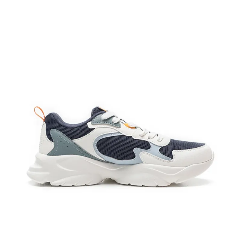 XTEP Chunky Sneakers Men Low Top Ink Teal/Sail White/Dusk Dusty Blue-1