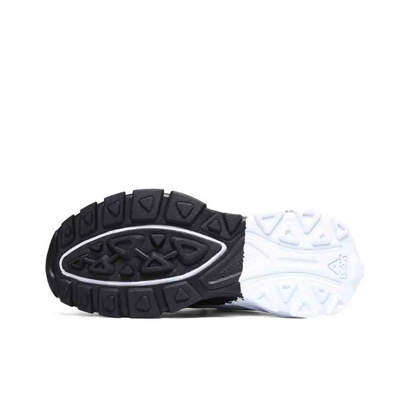 PEAK Taichi Journey 1st Generation Cushioning Slip Resistant And Abrasion Resistant Low Top Chunky Sneakers Black White-5