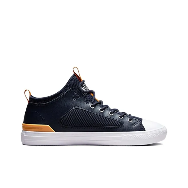 Converse Chuck Taylor All Star Ultra Anti-Slip And Wear-Resistant Breathable Mid-Top Canvas Shoes Unisex Blue Yellow-1