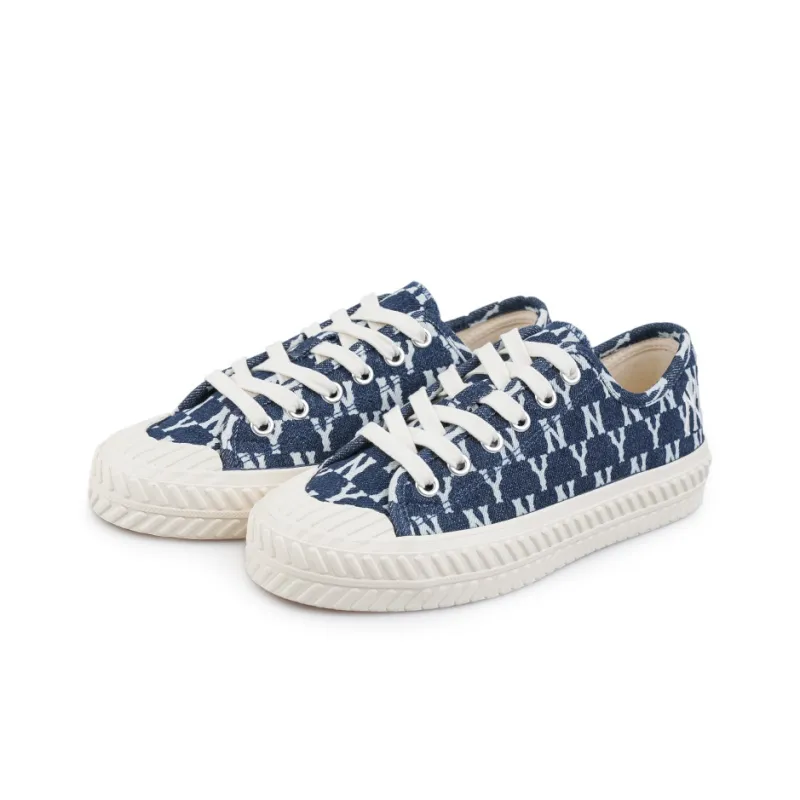 MLB Playball Wear Resistant Low Top Canvas Shoes Unisex Navy Blue-2