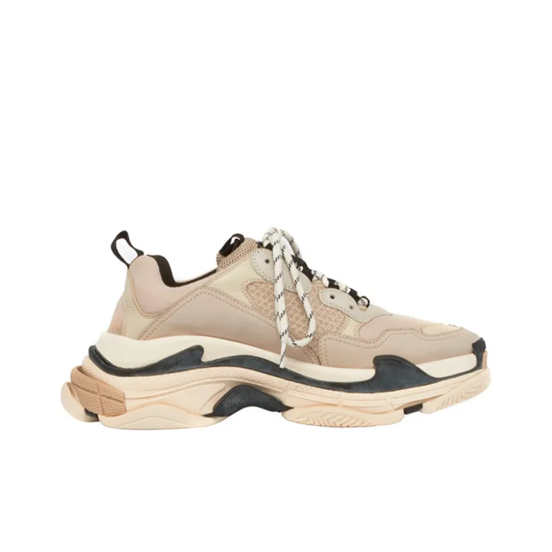 Balenciaga Triple S Daddy Shoes Beige/Black Women's-1