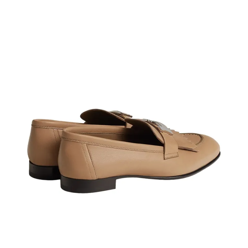 HERMES Royal Loafers Women's Nude-4