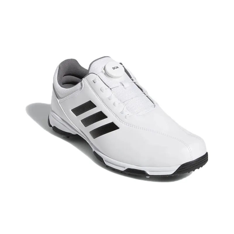 Adidas Traxion Lite Boa Wear-Resistant Low-Top Golf Shoes Men's White Black-2