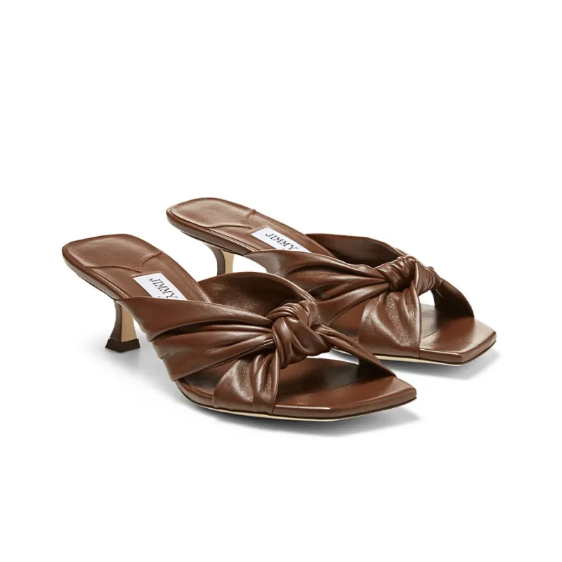 Jimmy Choo Avenue Slide Slippers Women's Bronze-3