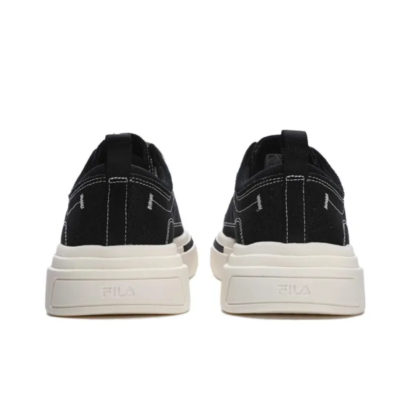 FILA Canvas Low Skate Shoes 'Black White' Women's-3