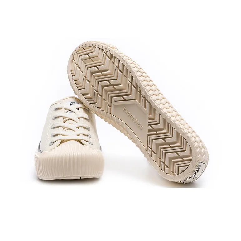 Excelsior Canvas Shoes Women's Low Top Cream White-4