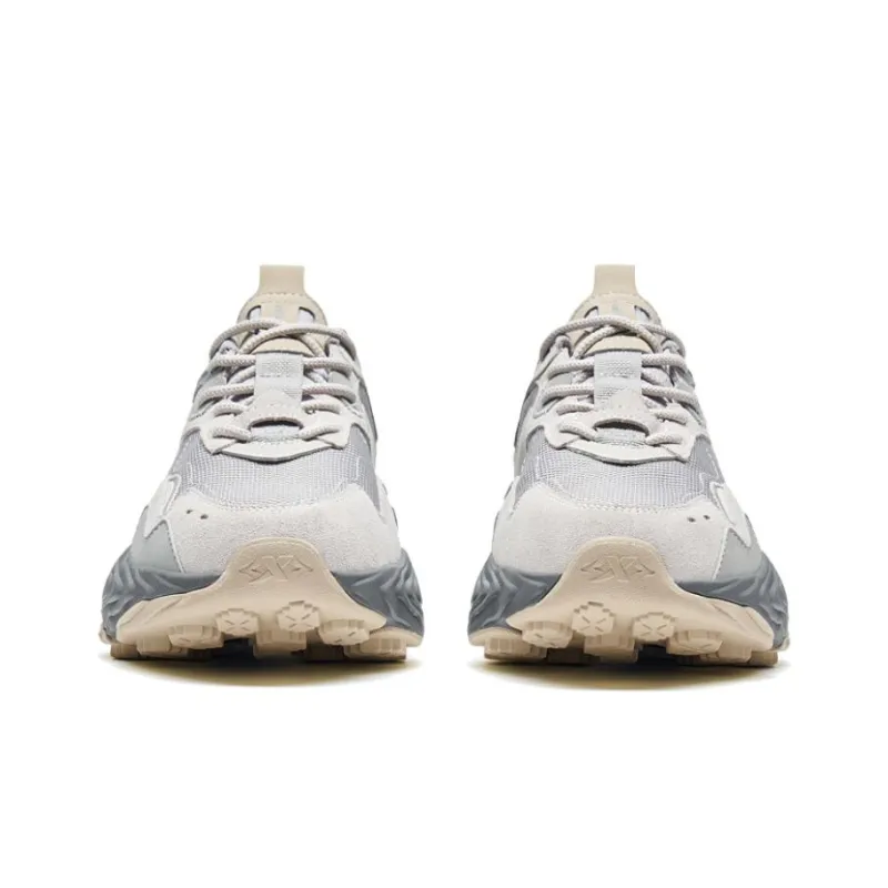 XTEP Migratory Abrasion Resistant Low Top Chunky Sneakers Men's Gray-3