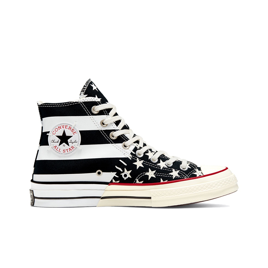 Converse Chuck Taylor All Star 70 Hi Archive Restructured American Flag Black White POIZON