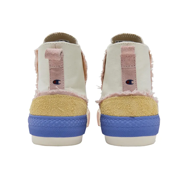 Champion Campus Canvas Shoes Women's High Top Light Spring Tea/Dark Ink-3