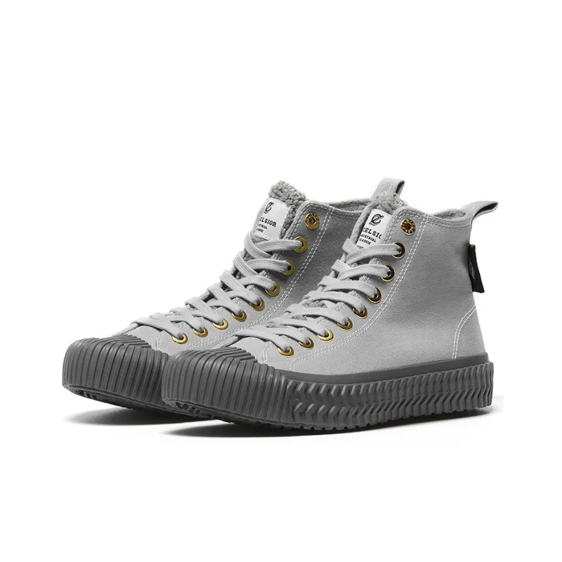 Excelsior Canvas Shoes Unisex High Top Classic Gray-1
