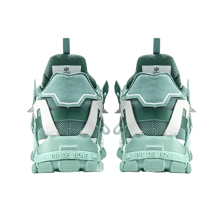 NORVINCY Chunky Sneakers Unisex Low Top Green-3