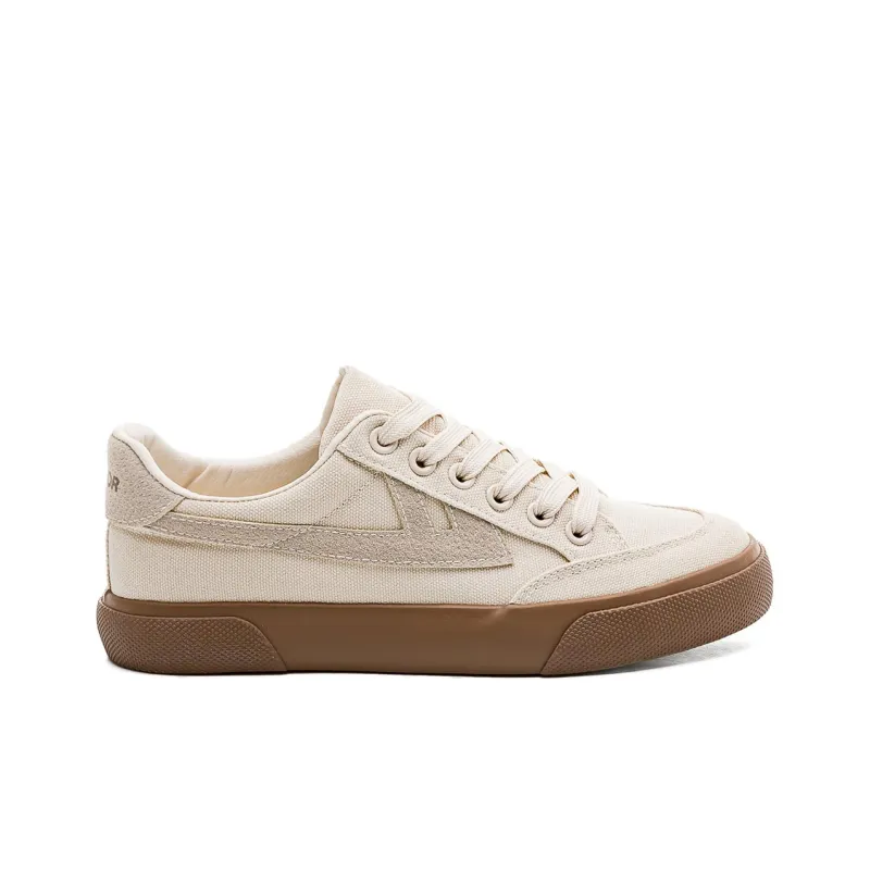 Warrior Anti Slip Wear Resistant Breathable Lightweight Low Top Canvas Shoes Unisex Beige Brown-1