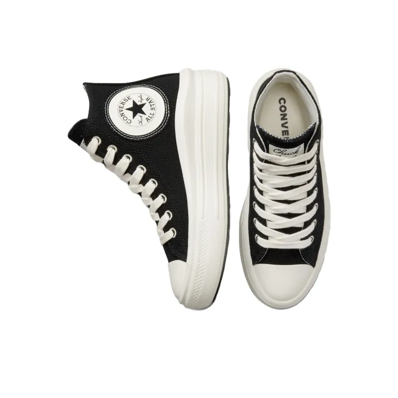 Converse Chuck Taylor All Star Move Anti Slip Wear Resistant High Top Canvas Shoes Women's Black-3