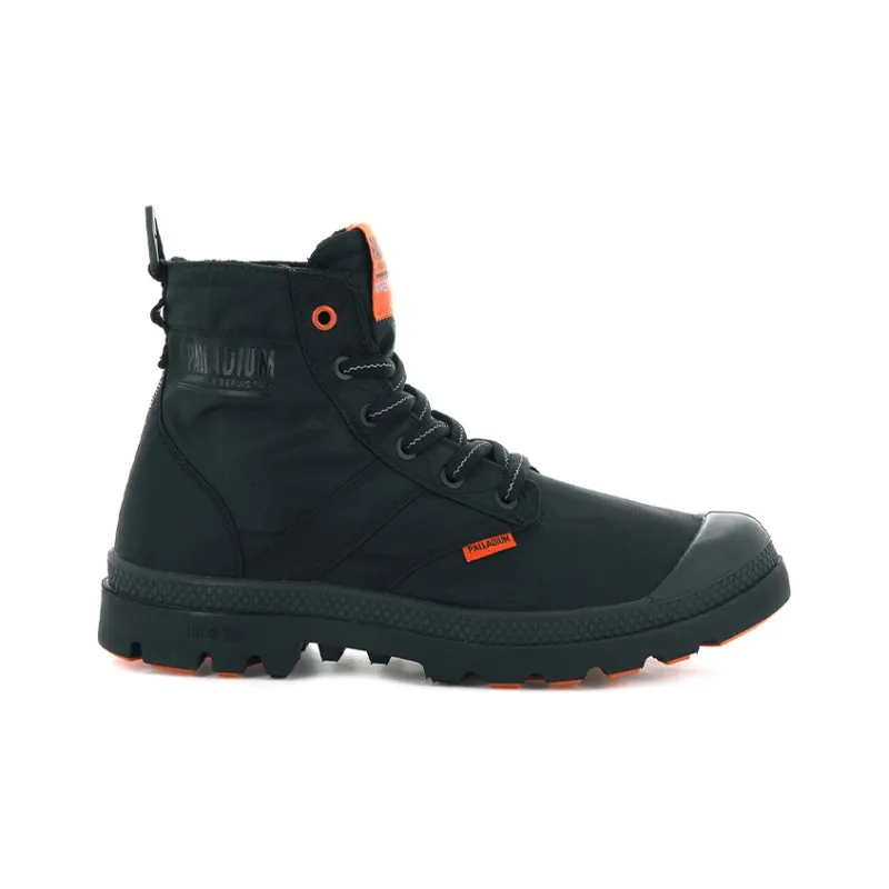 Palladium Pampa Lite+ Vapor Wp+ Anti-Slip And Wear-Resistant Breathable High-Top Canvas Shoes Unisex Black-1