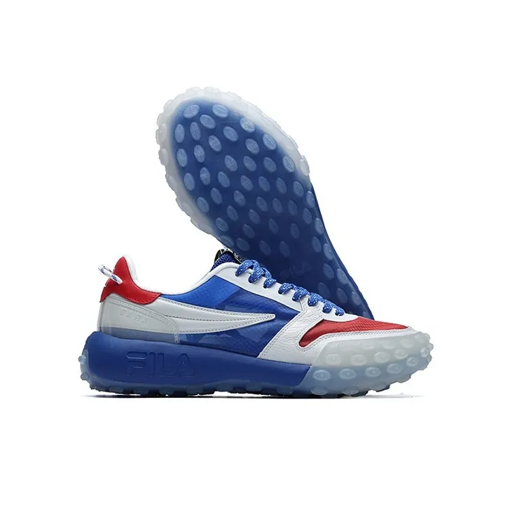 FILA Gara Cushioning Anti-Slip Wear-Resistant Breathability Low-Top Chunky Sneakers Men's Dazzling Blue-6