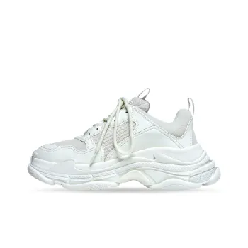 Balenciaga Triple STriple S Cushioning Anti Slip And Wear Resistant Low Top Chunky Sneakers Men's White