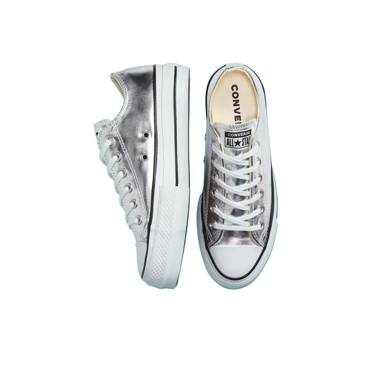 Chuck Taylor All Star Women's Converse Lift Ox 'Silver' Women's-3
