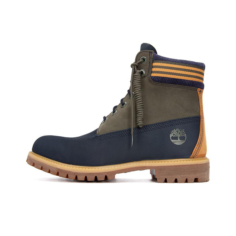 Orange and blue timberland boots on sale