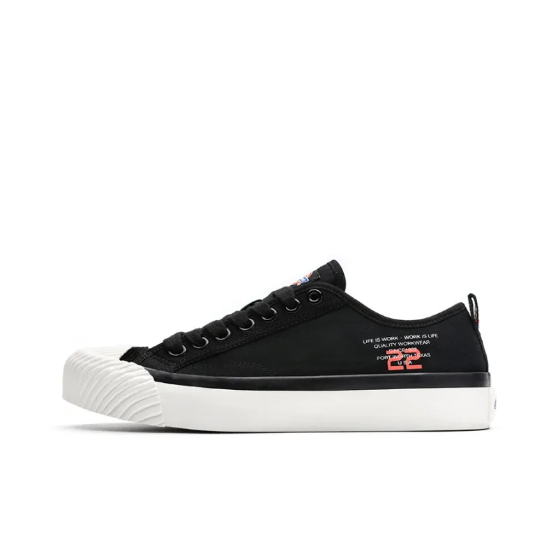 Dickies Canvas Shoes Men Low Top Black/White/Green-0