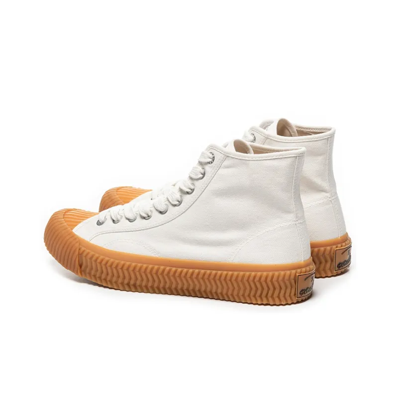 Excelsior Canvas Shoes Unisex High Top Steam White/Caramel-2