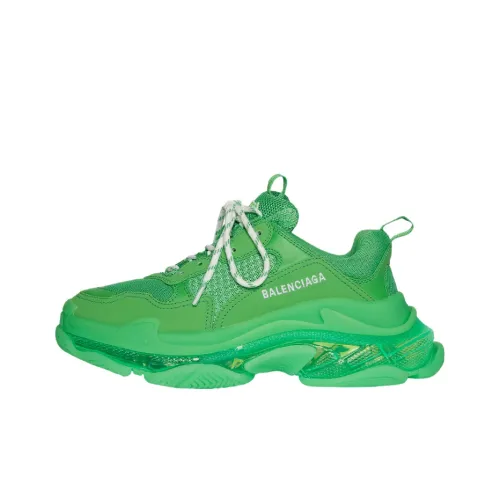 Balenciaga Triple S Clear Sole Fluo Green Women's