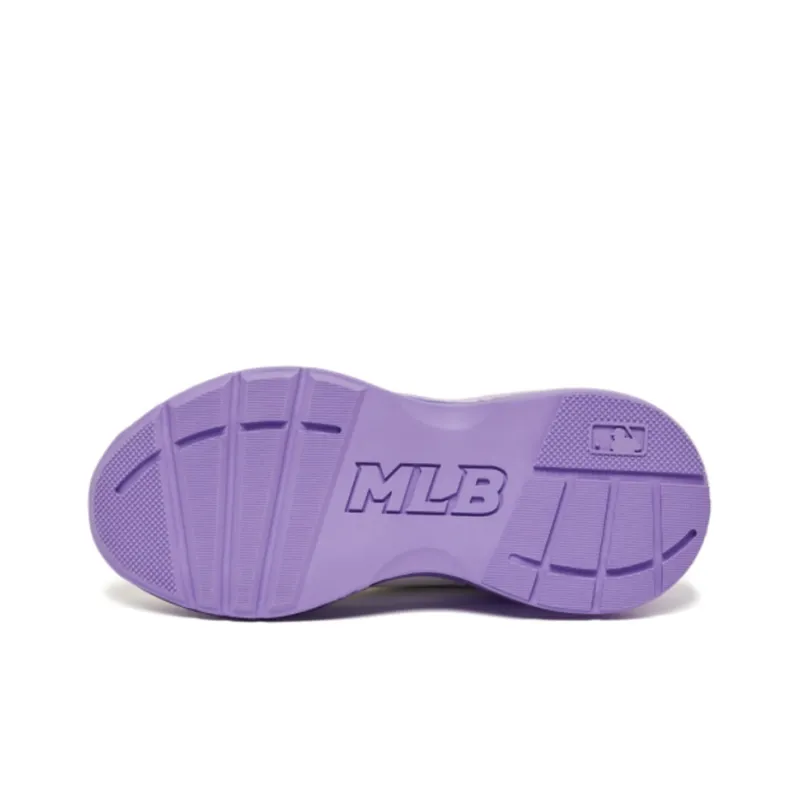 MLB Big Ball Chunky Anti Slip Wear Resistant Low Top Chunky Sneakers Unisex Beige Purple-5