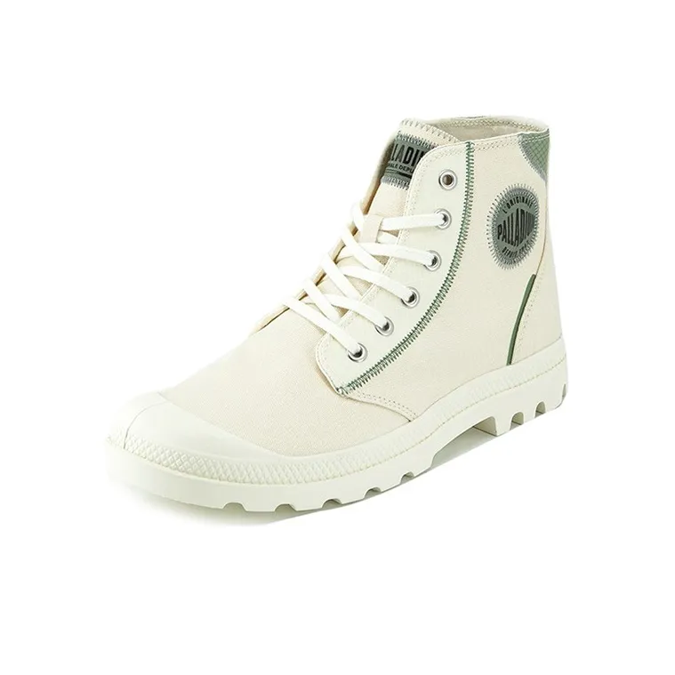 Palladium Anti Slip And Wear Resistant Breathable High Top Canvas Shoes Unisex White-1