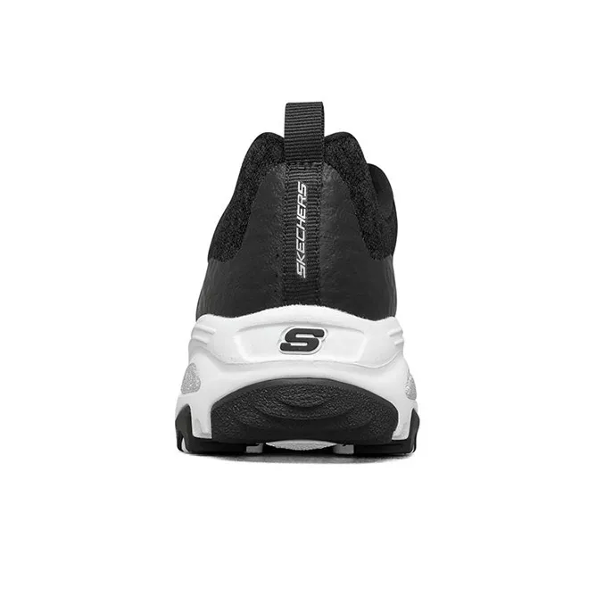 Skechers D Lites 1.0 Low Top Daddy Shoes Black/White Women's-3