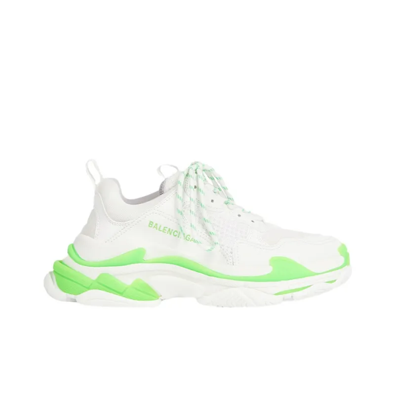 Balenciaga Triple S Fluo Green White Women's-1