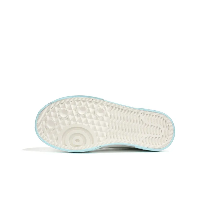 WARRIOR Canvas Shoes Women's Low Top White, Green-3