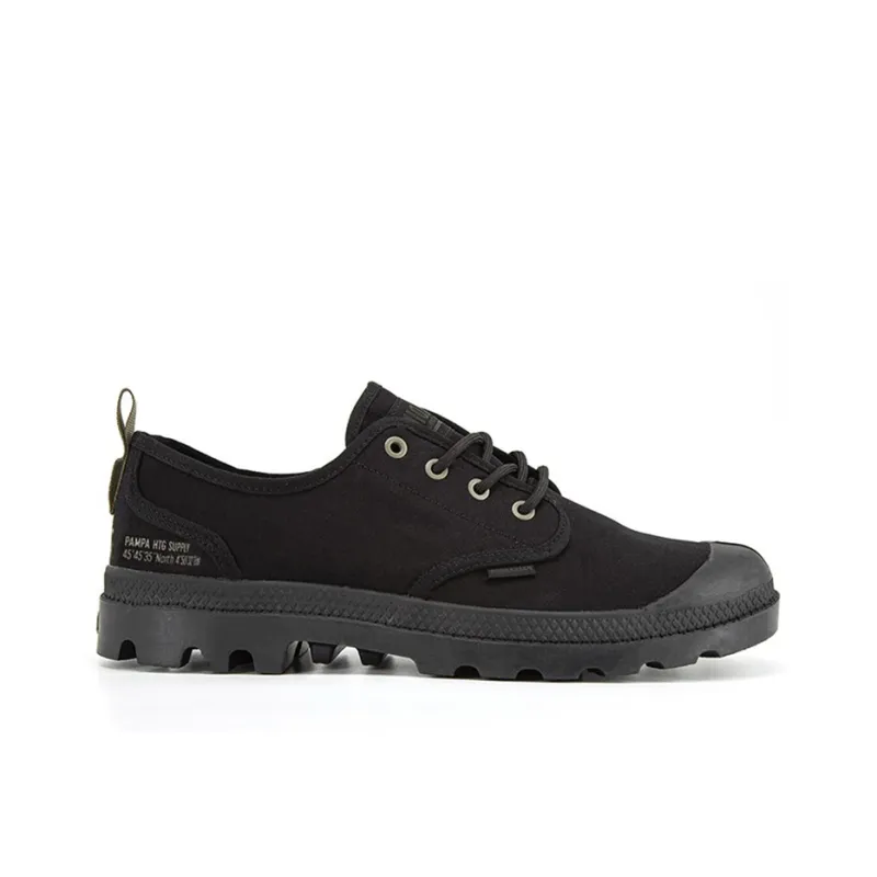 Palladium Pampa OX HTG Supply Slip Resistant, Abrasion Resistant, Breathable Low Top Canvas Shoes Women's Black-1
