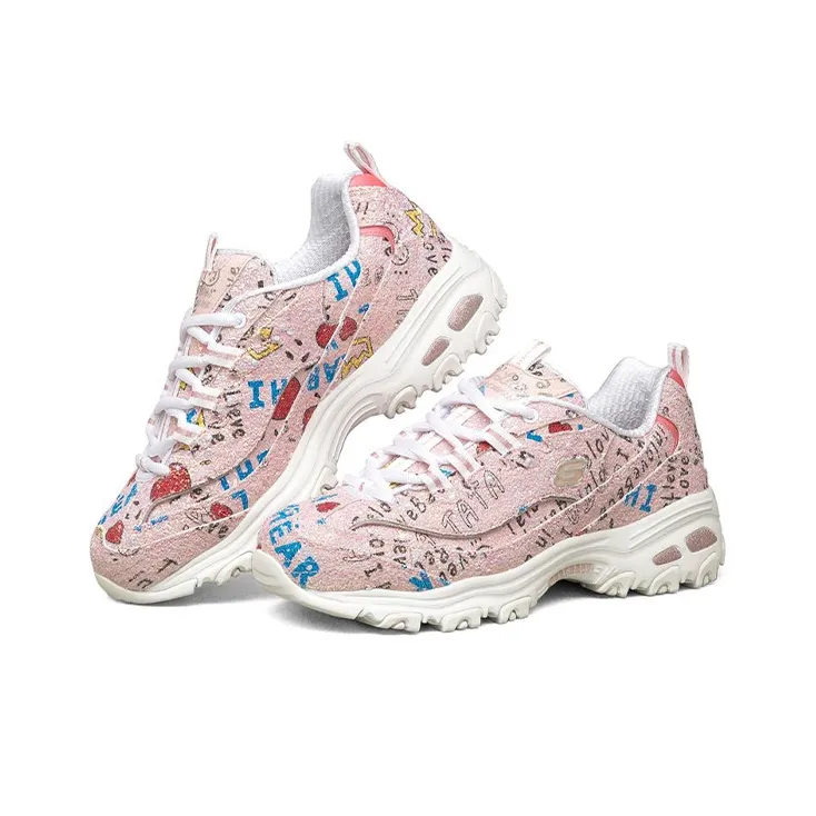 Skechers D'Lites 1.0 Low Top Running Shoes Pink Women's-2