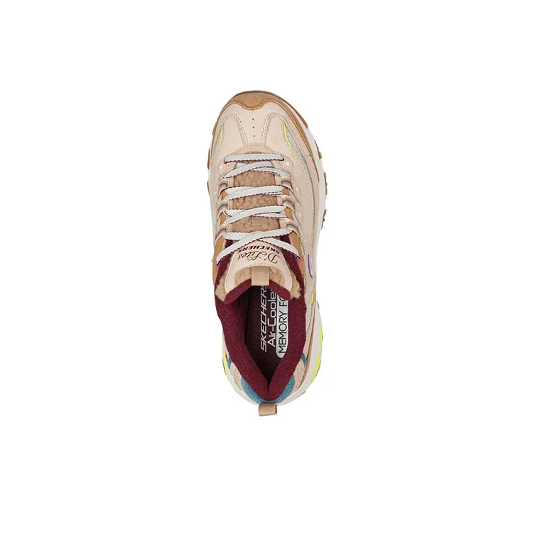 Skechers Luxe Sherpa: D'Lites - Bright Joy Cushioning Anti-Slip And Wear-Resistant Low-Top Chunky Sneakers Women's-3