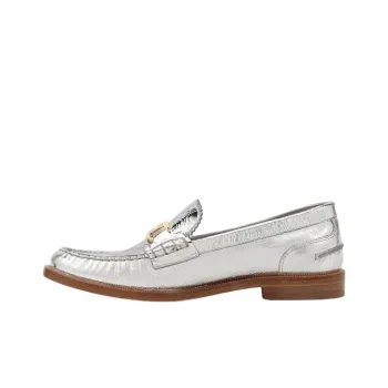 FENDI Metallic-finish Slip-on Loafers