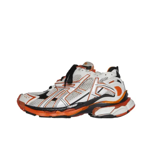 Balenciaga Runner Daddy Shoes White/Orange Male