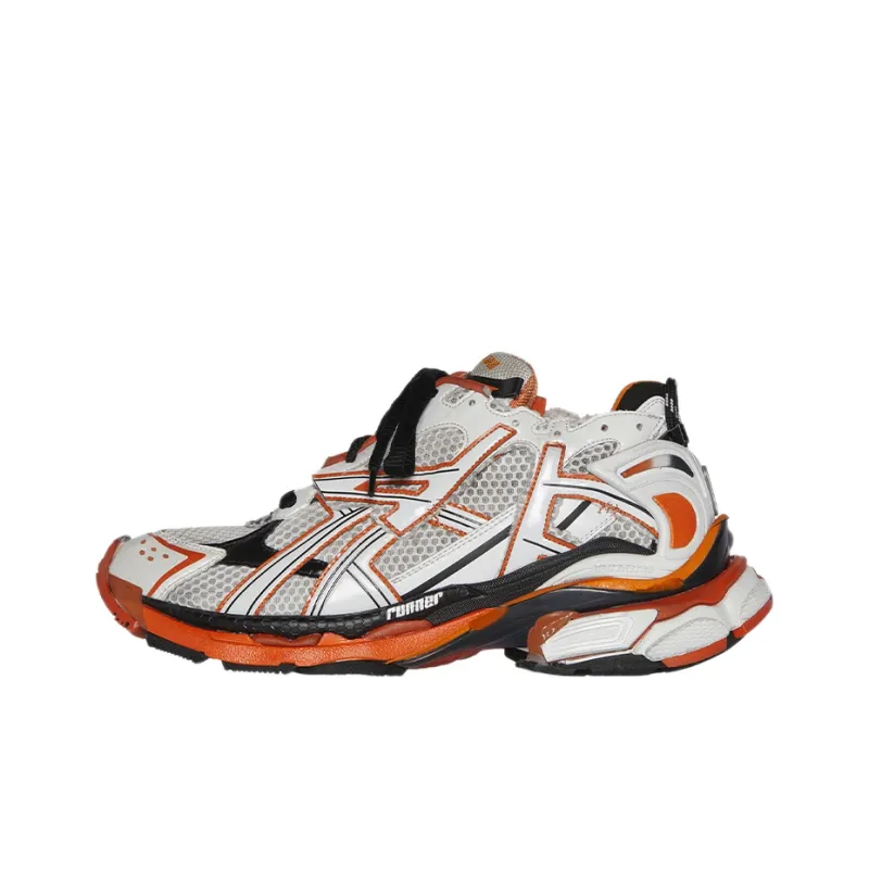 Balenciaga Runner Sneakers 'White Orange Black'-0