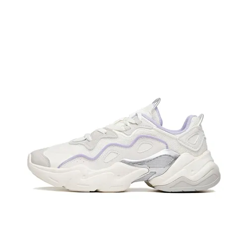ANTA Chunky Sneakers Women's Low Top Ivory White/Shade 1 Gray