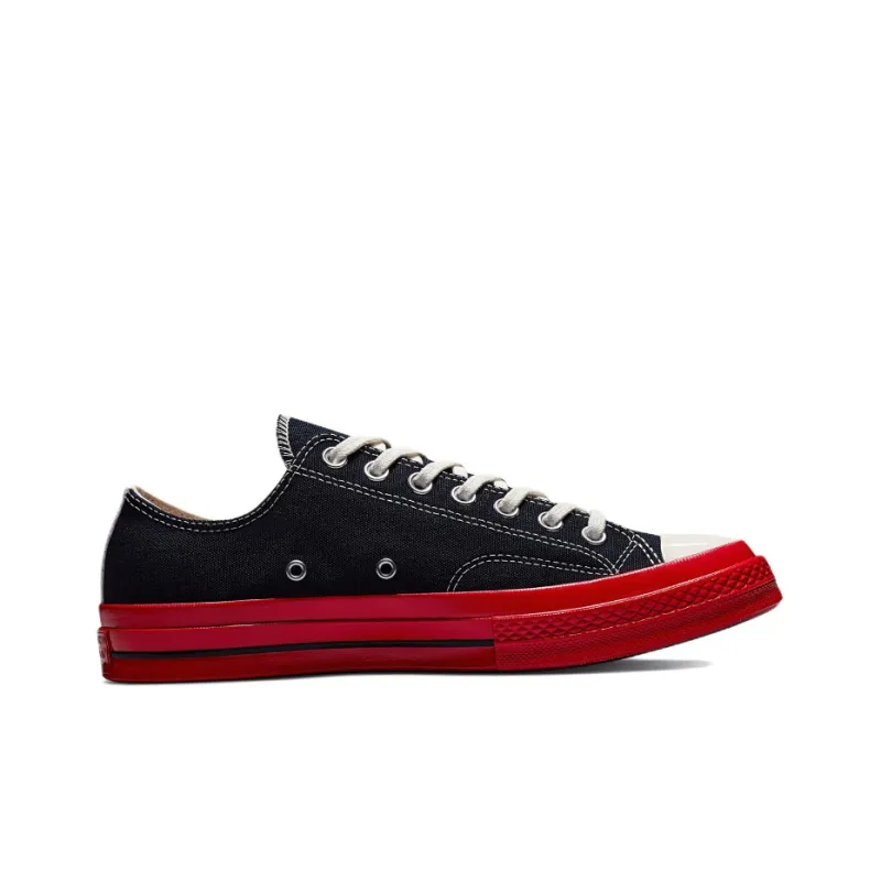 Converse Chuck Taylor All Star 70 Ox Comme Des Garcons Play Black Red Midsole-1