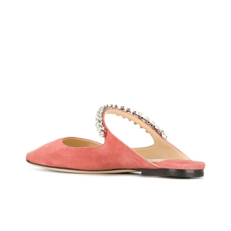 Jimmy Choo Bing Flat Casual Single Shoes Women's Orange Pink-4
