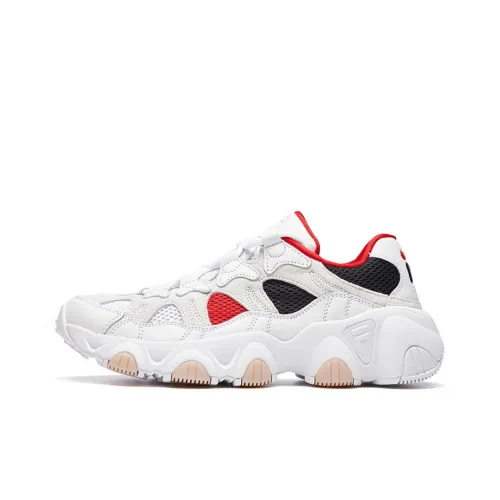 FILA Jagger Cushioning Anti-Slip And Wear-Resistant Low-Top Chunky Sneakers Men's White