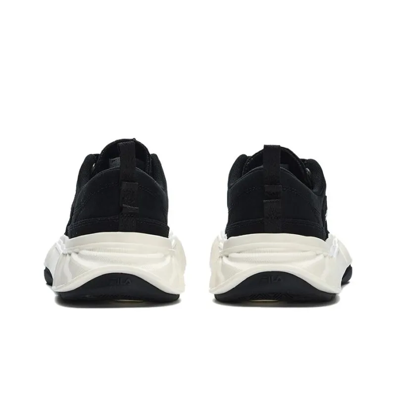 FILA Canvas Low NonSlip Durable Shoes 'Black White'-3