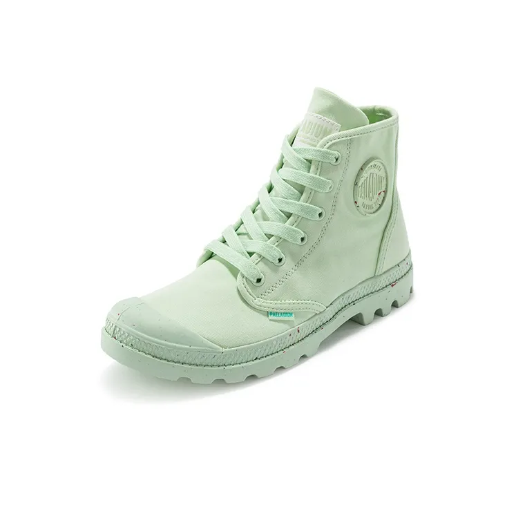 Palladium Pampa Hi Icecream Anti-Slip And Wear-Resistant Breathable High-Top Canvas Shoes Unisex Aquamarine-1