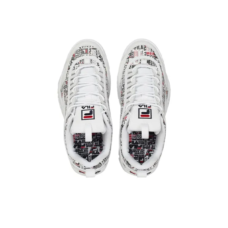 FILA Disruptor 2 Chunky Sneakers Unisex Low-Top Black/Red/White-2