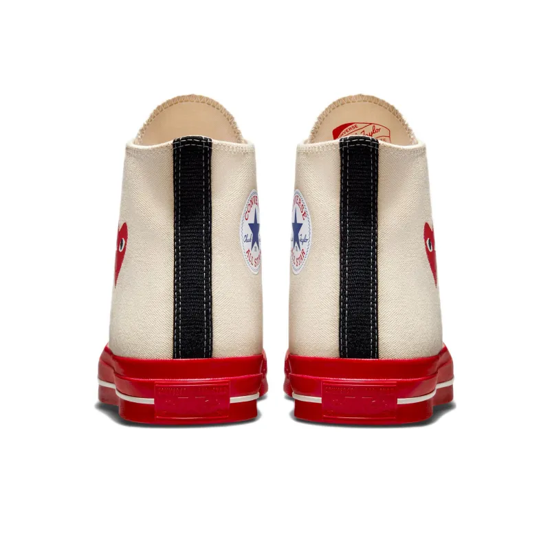 Converse Chuck Taylor All Star 70 Hi Comme Des Garcons Play Egret Red Midsole-4