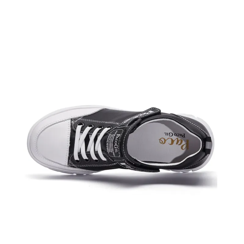 PACO GIL Chunky Sneakers Women's Low Top Black-4