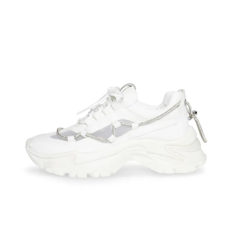 STEVE MADDEN Chunky Sneakers Women's Low Top Nude/White-0