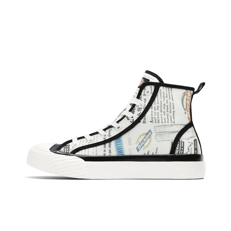 Dickies Canvas Shoes Unisex High Top White-0