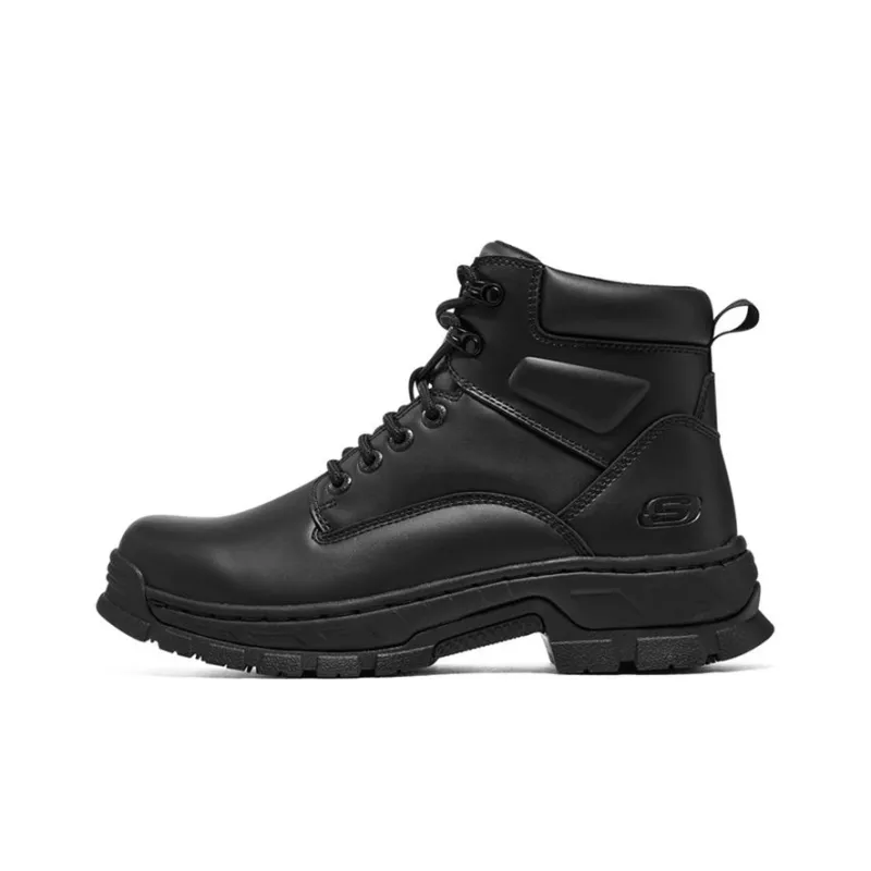 Skechers Relaxed Fit ELG13 Abrasion Resistant Ankle Length Outdoor Boots Men's Black-0