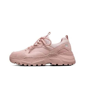 Skechers Street B-Rad Cushioning Anti-Slip And Wear-Resistant Low-Top Chunky Sneakers Women's Pink