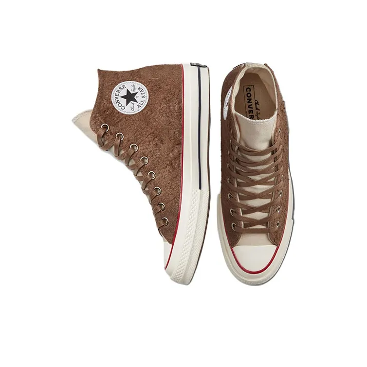 Converse 1970s Anti-Slip And Wear-Resistant Coverage High-Top Canvas Shoes Unisex Brown-3